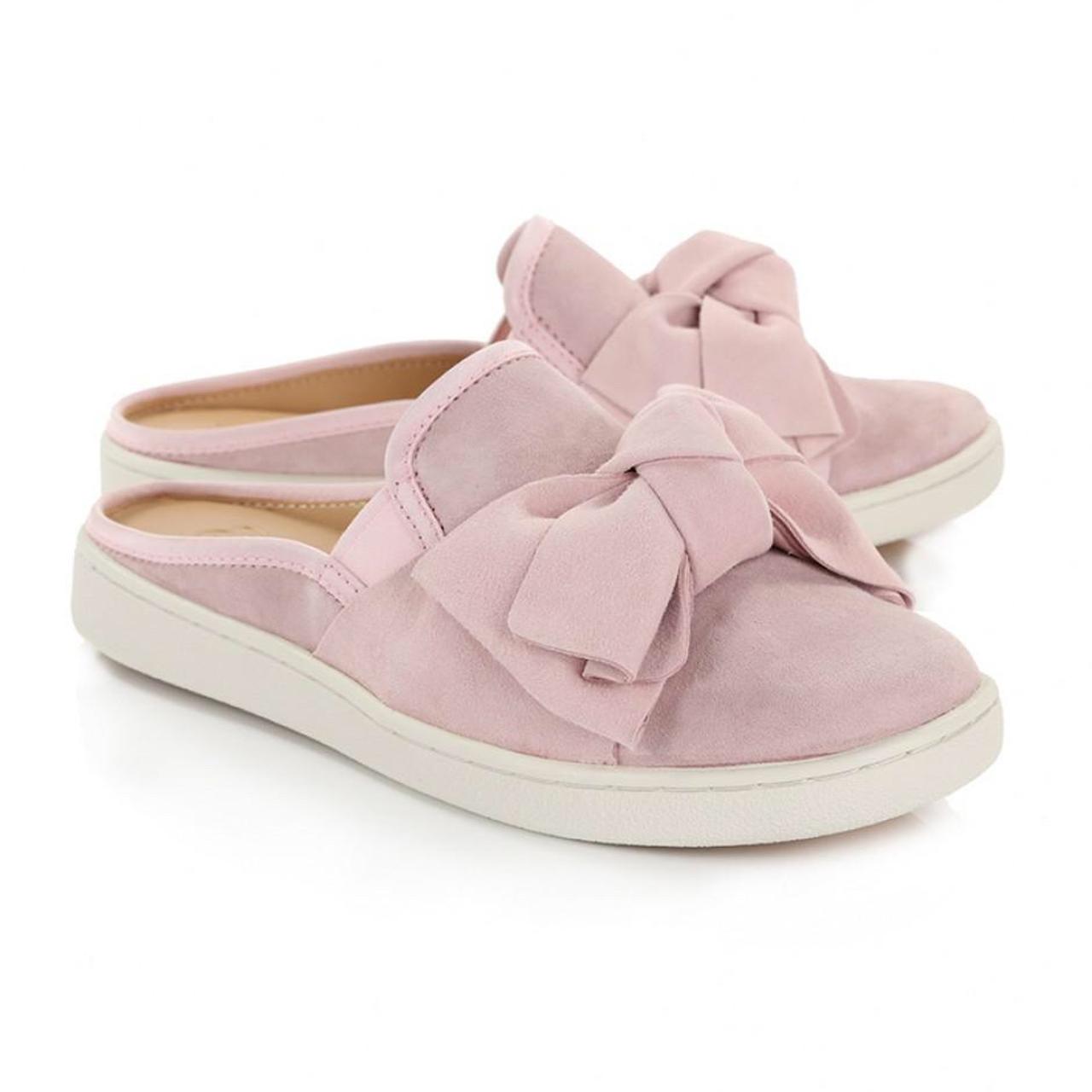 Super cute pink slip-on shoes by... - Depop