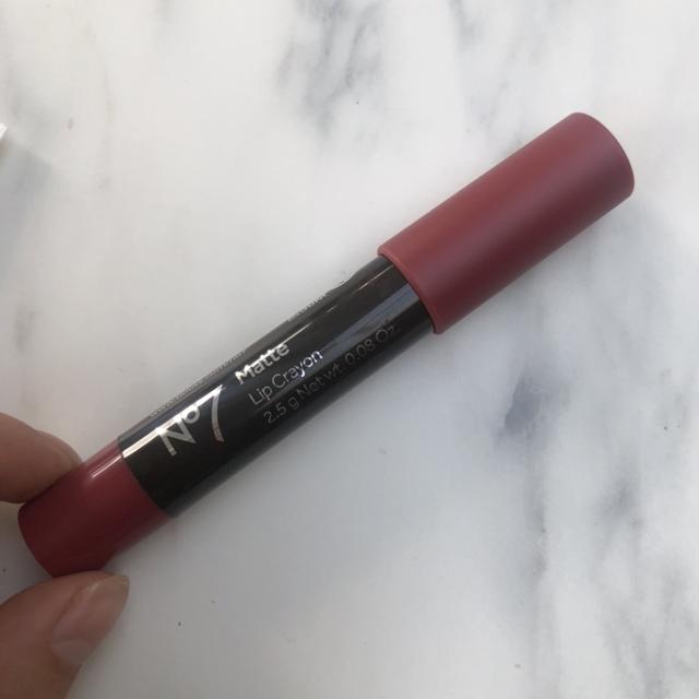 no7 matte lip crayon raspberry wine