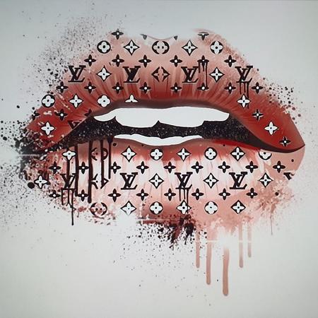 Louis Vuitton Lips - Wall Print, Wall Art, Louis - Depop