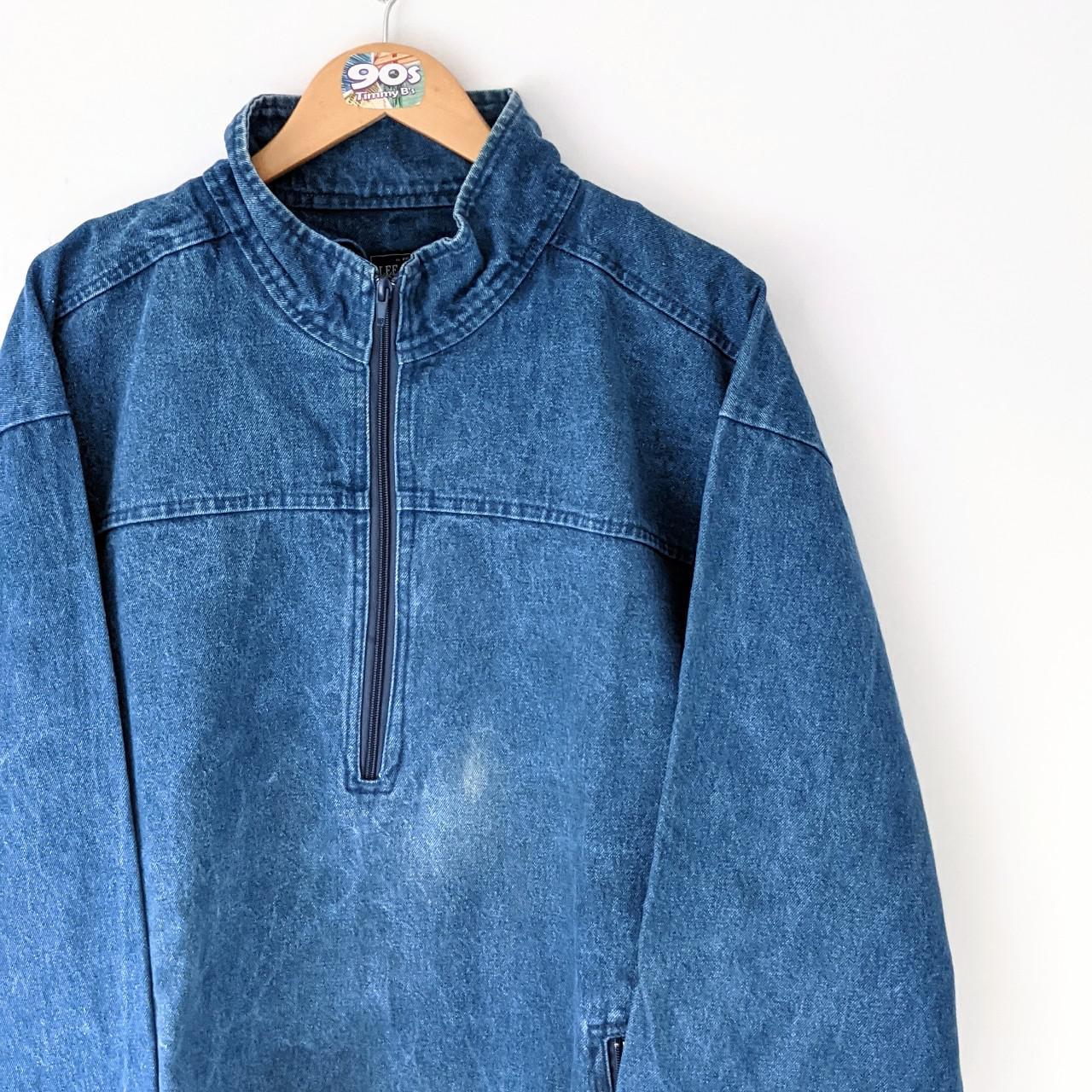 denim quarter zip