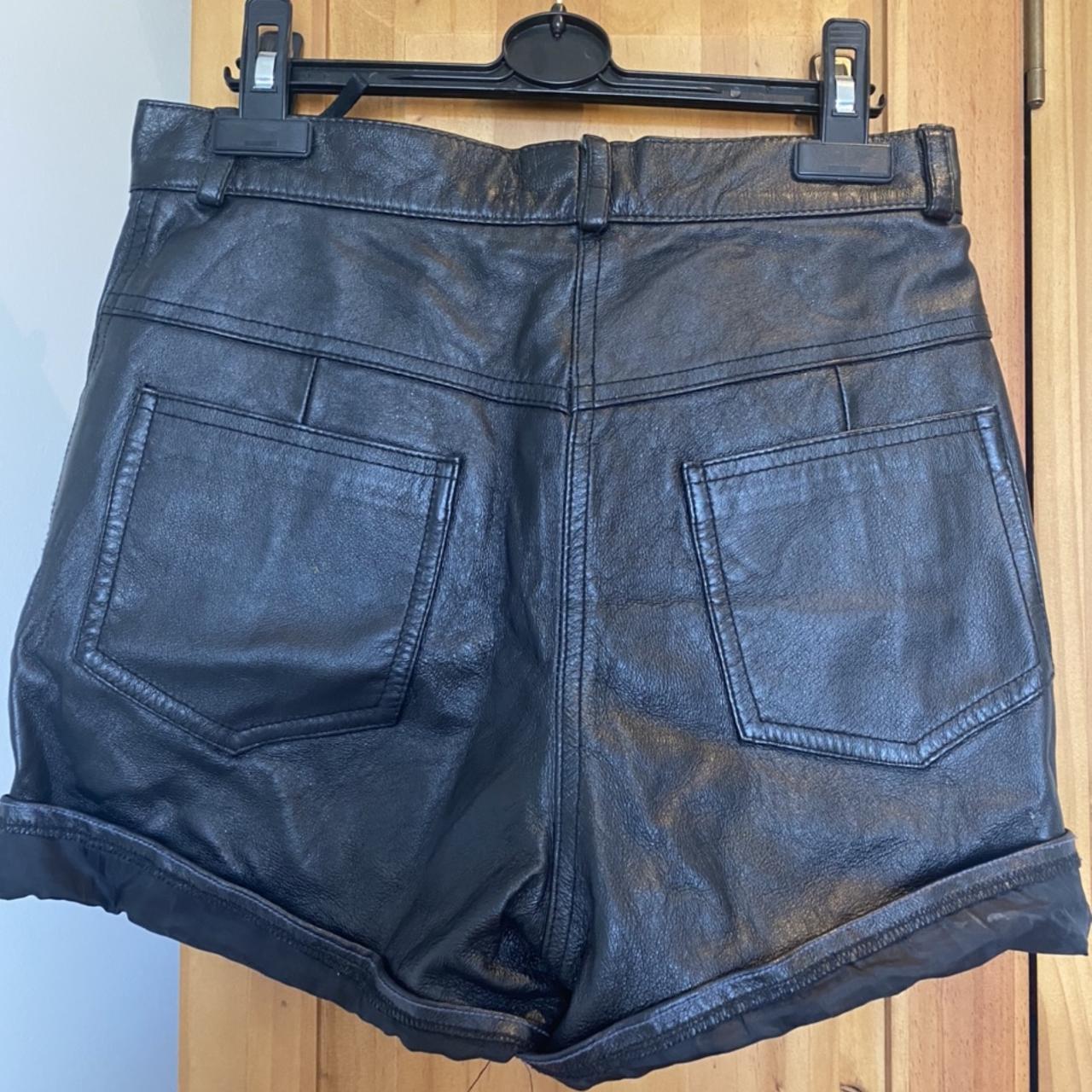 100% REAL LEATHER VINTAGE SHORTS - high waisted -... - Depop