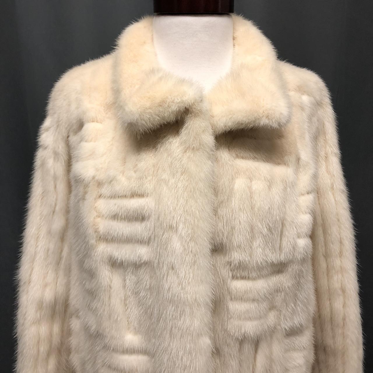 Gorgeous Vintage I.MAGNIN rare cream mink fur coat... - Depop