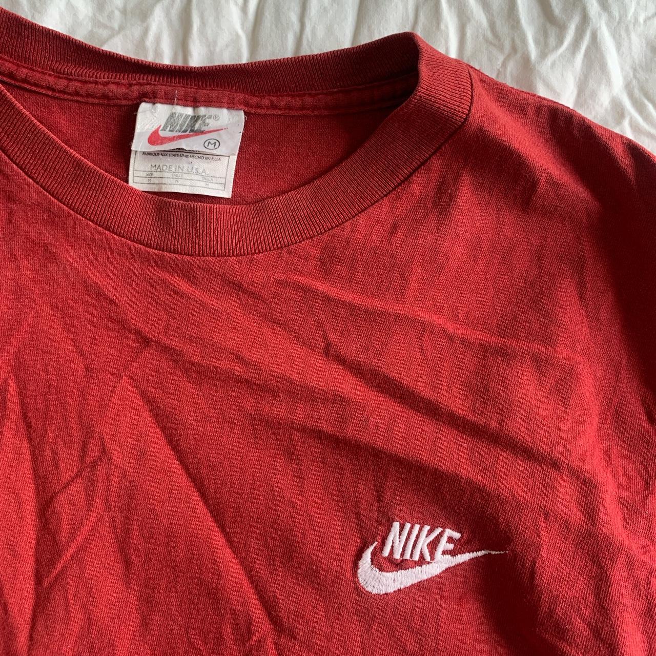 Vintage Nike crop Tshirt Made in the USA! Size... Depop