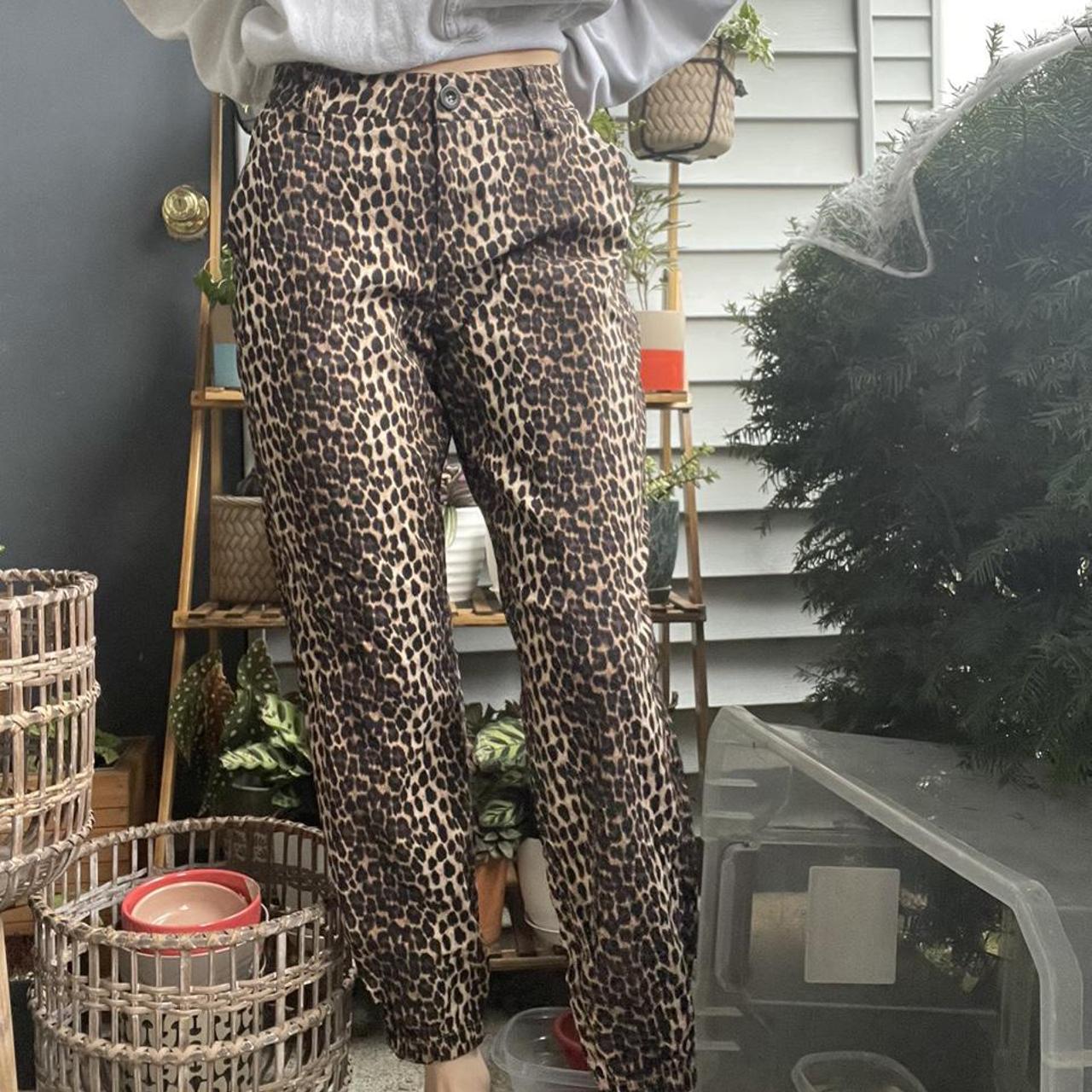 Adorable Vintage Cheetah Print Track Pants!! By A - Depop