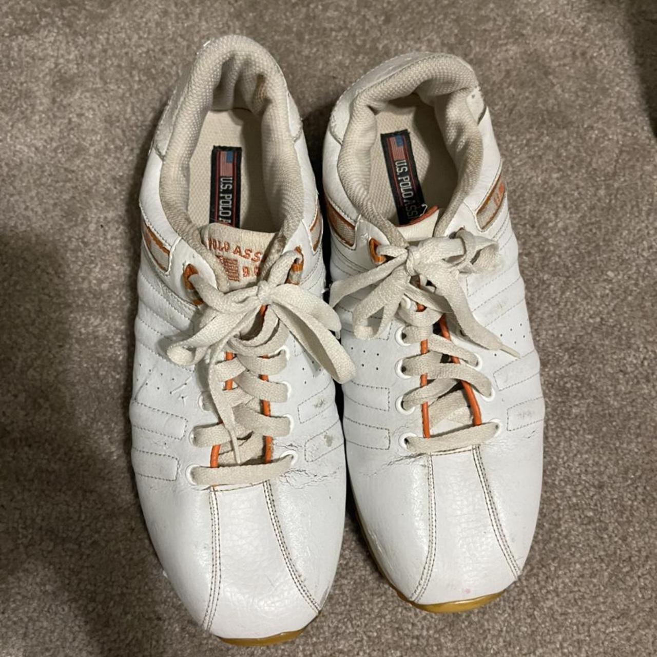 U.S. Polo Assn. Women's White and Orange Trainers (3)