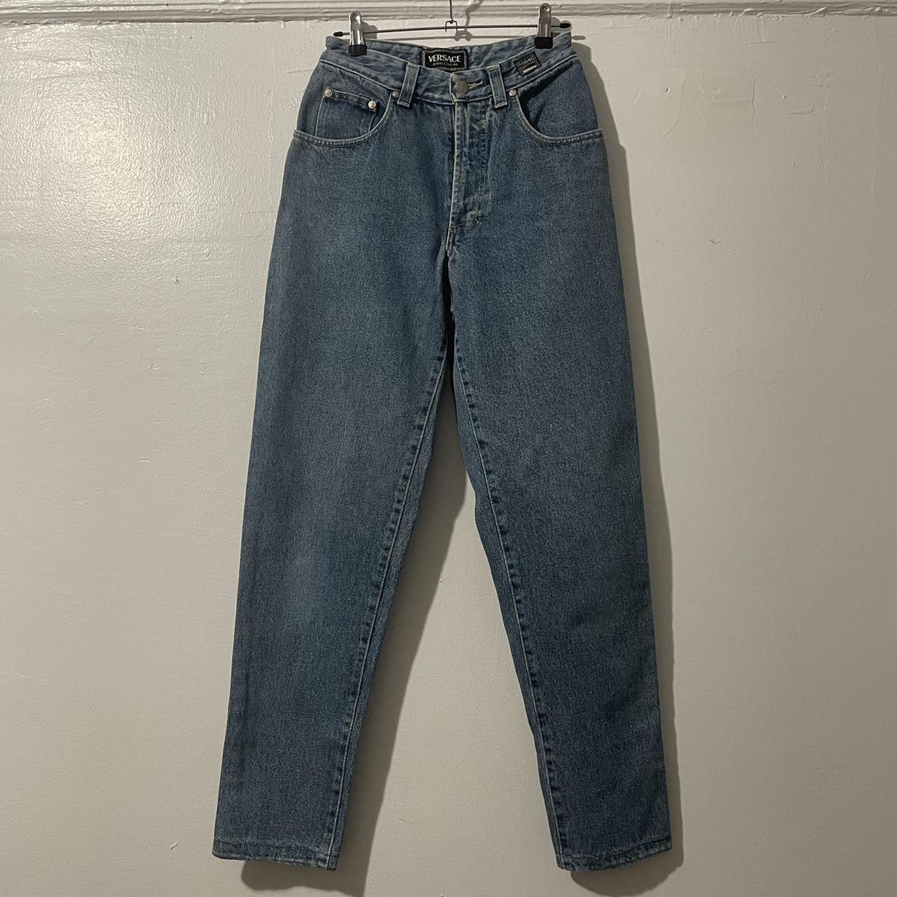 Versace Women's Blue Jeans | Depop