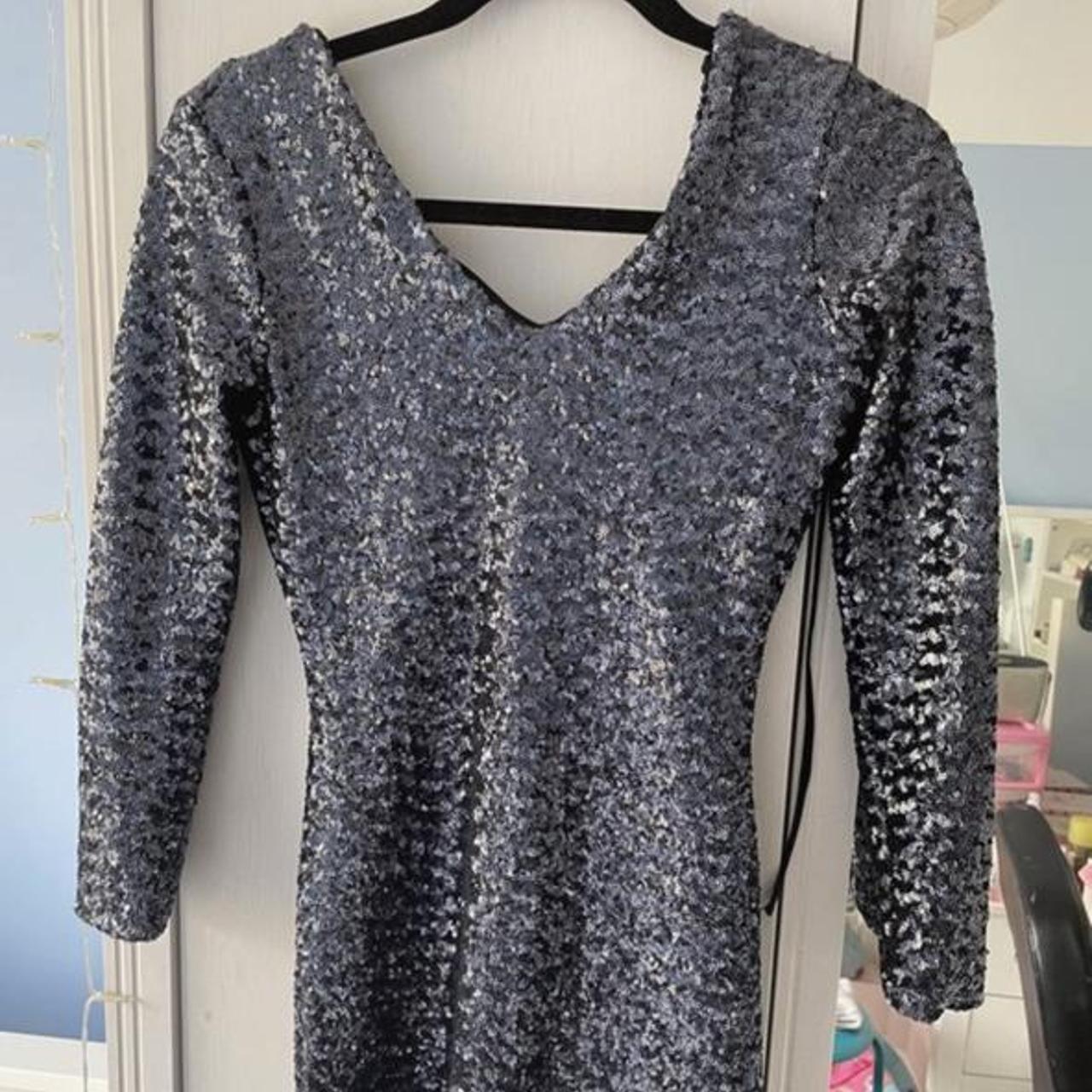 Navy sequin dress from lipsy. Really good quality,... Depop