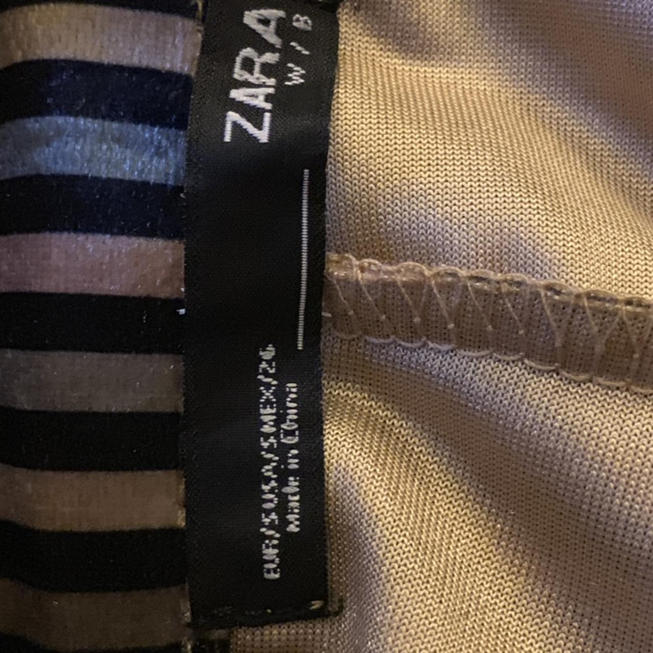 Metallic Striped Zara Pants # of wears: 1 Condition:... - Depop