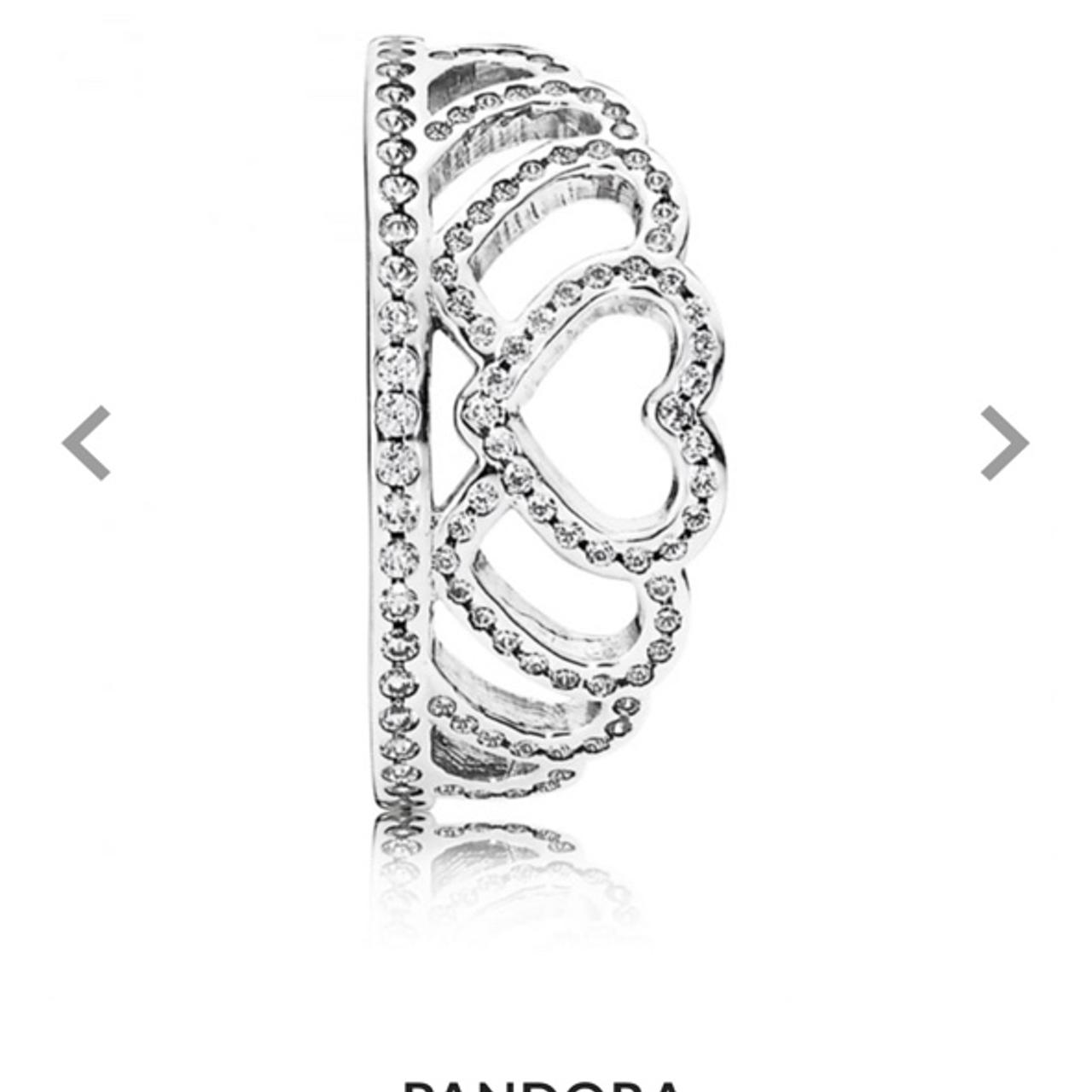 Genuine Pandora Hearts Tiara Ring Sterling Silver Clear [Size 50] #190958CZ  | eBay