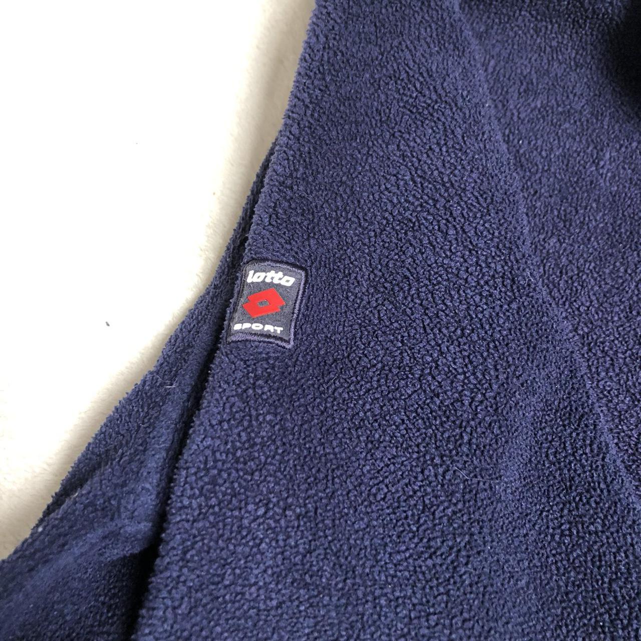 Vintage Lotto Fleece Navy colourway with... - Depop