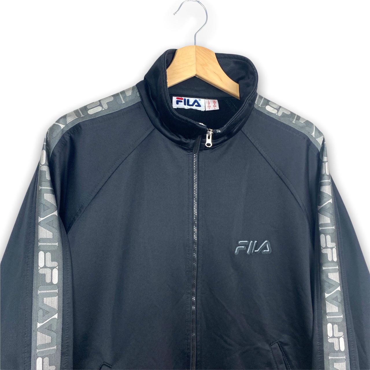 Fila Men's Black and Grey Jacket | Depop