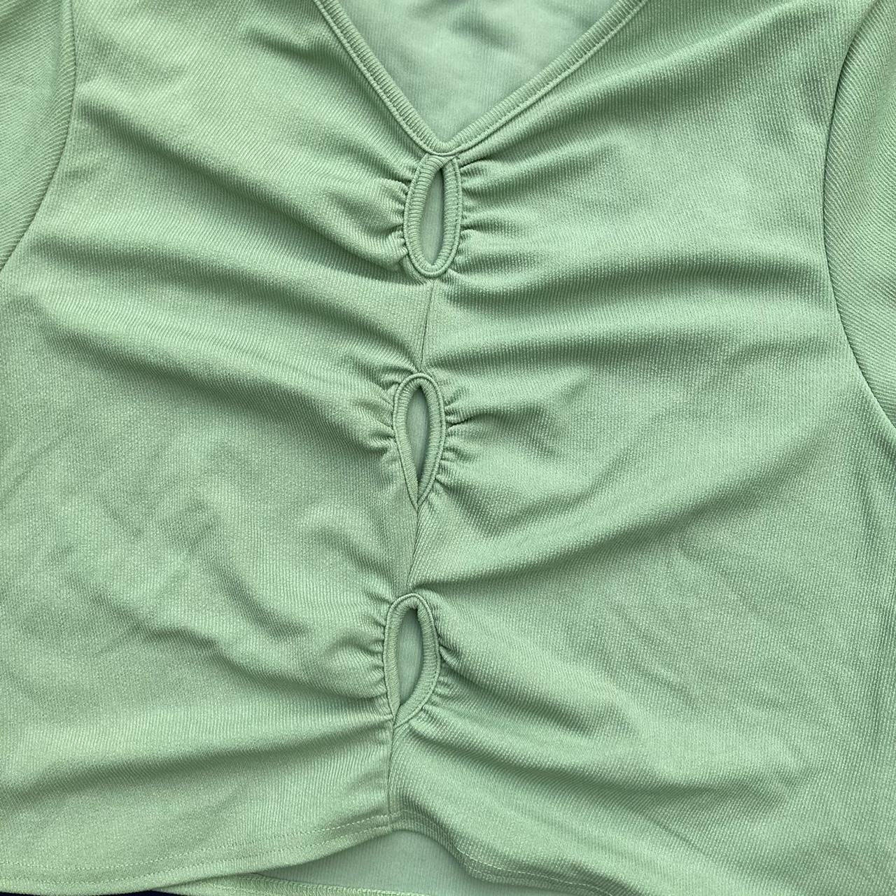 Product Image 2 - Pistachio green cut-out crop top