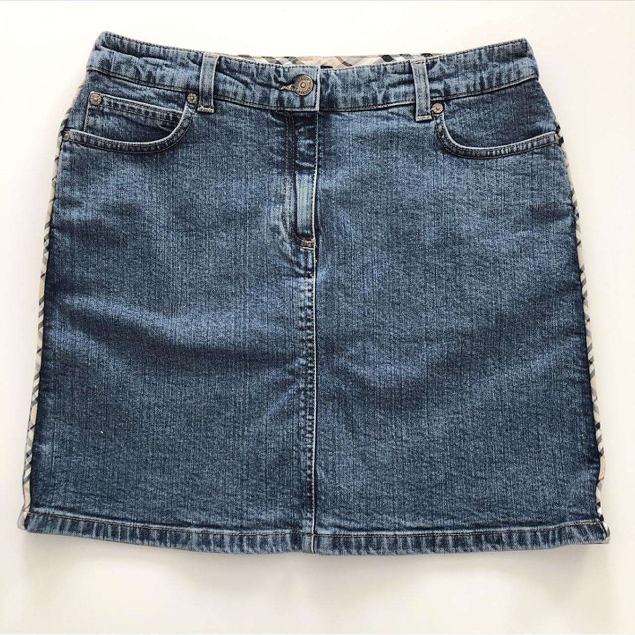 Burberry denim deals skirt