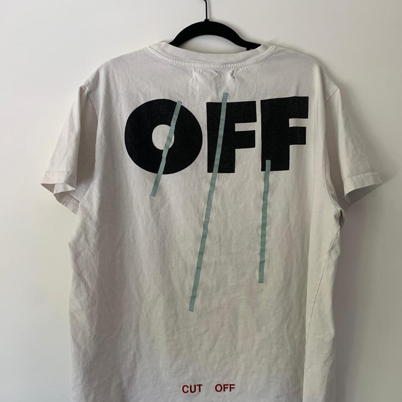 Off White “Silver” Cut off Tee - Size Medium, fits... - Depop