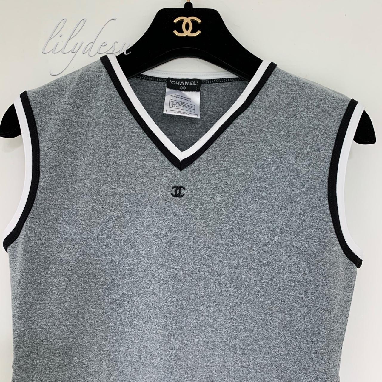Vintage Chanel 1998 CC logo sleeveless one piece