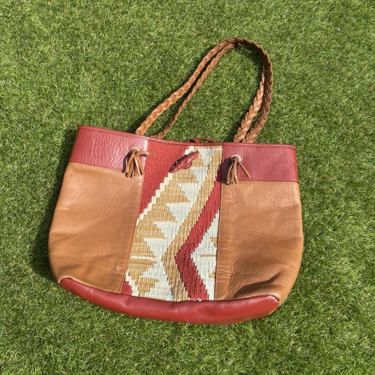 Vintage • Indie leather tote bag. 🎋 Hand picked &... Depop