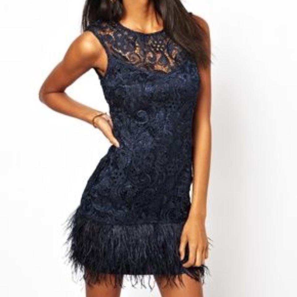 Lipsy vip feather hem lace best sale midi dress