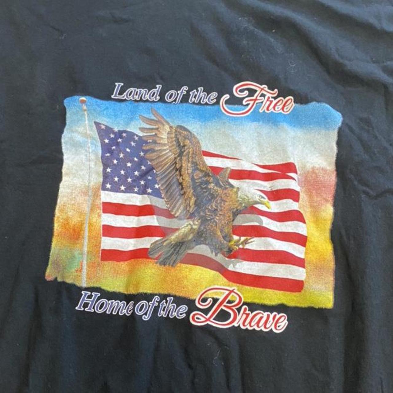 Land of the Free, home of the brave vintage shirt!... - Depop