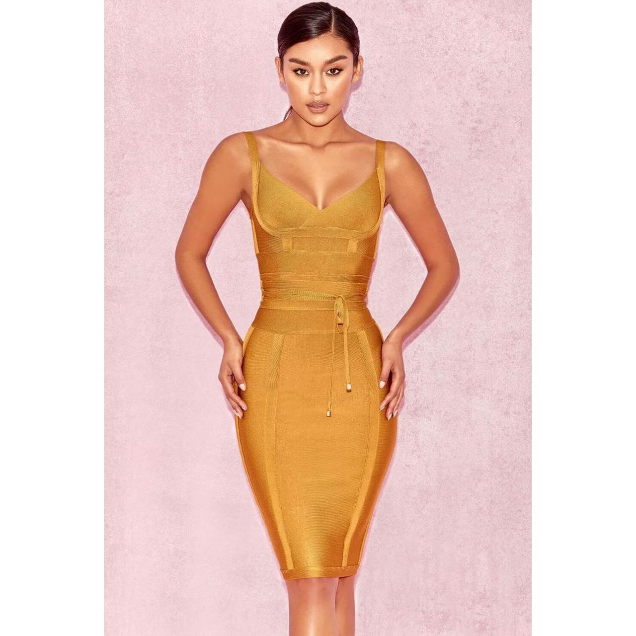 House of 2025 cb mustard dress