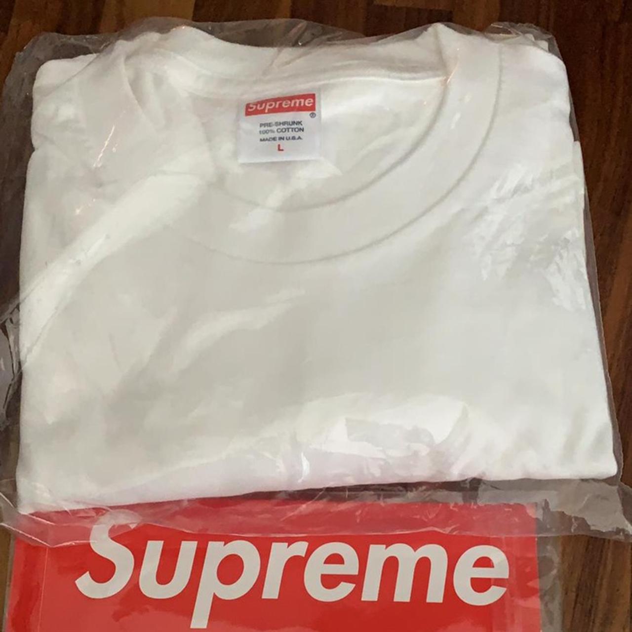 SOLD! Supreme Box Logo L/S Tee FW20 Week 7 White... - Depop