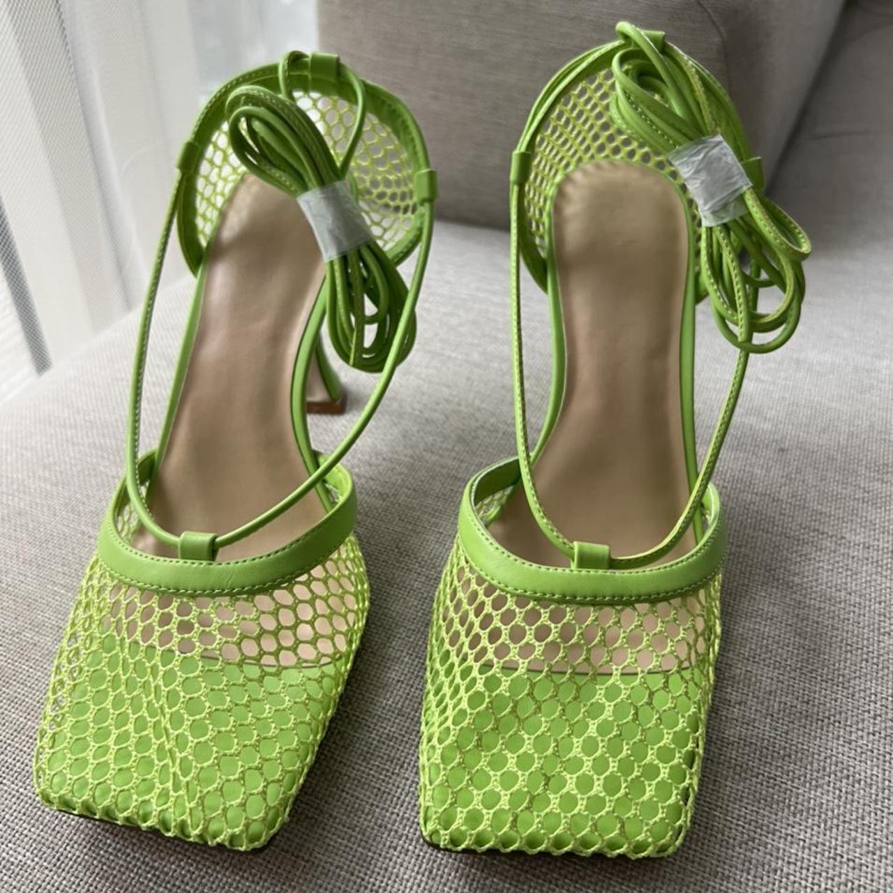 GREEN MESH LACE UP PUMPS - HIGH QUALITY - BRAND NEW... - Depop