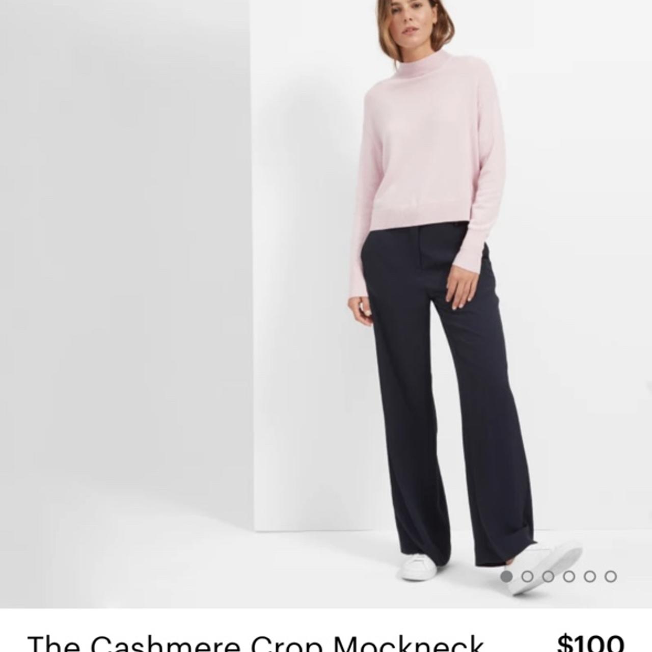 Everlane cashmere crop on sale mockneck