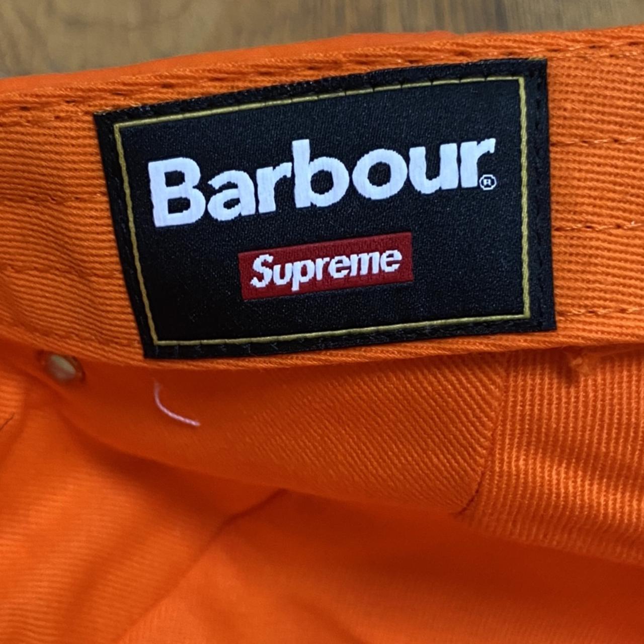 Supreme x Barbour Waxed Cotton Camp Cap Hat - Orange...