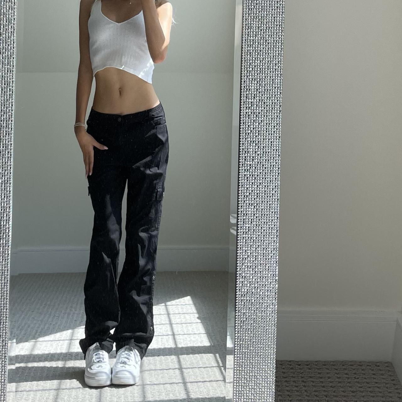 black baggy cargo pants 🖤 the coolest pair of... Depop