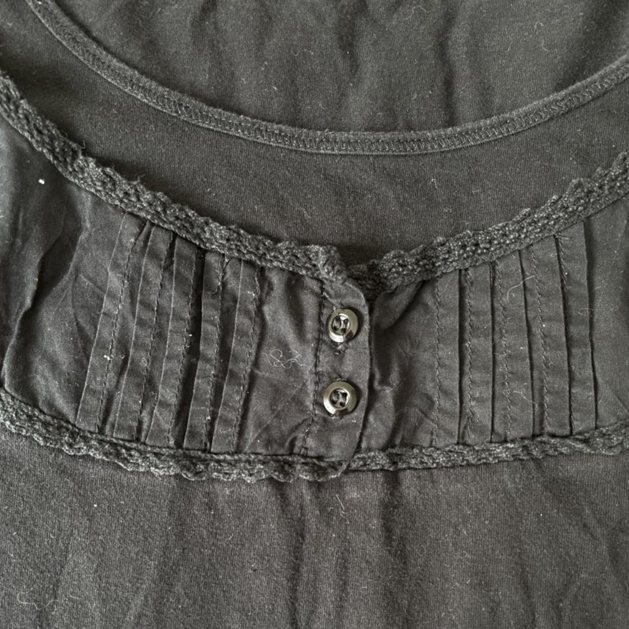 faux layered black long sleeve top 🖤 the cutest... Depop