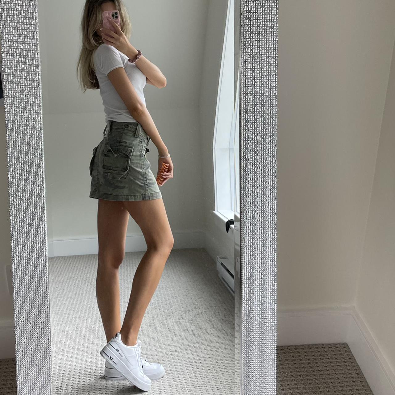 camo levis mini skirt 🤎 the cutest cargo style low... Depop