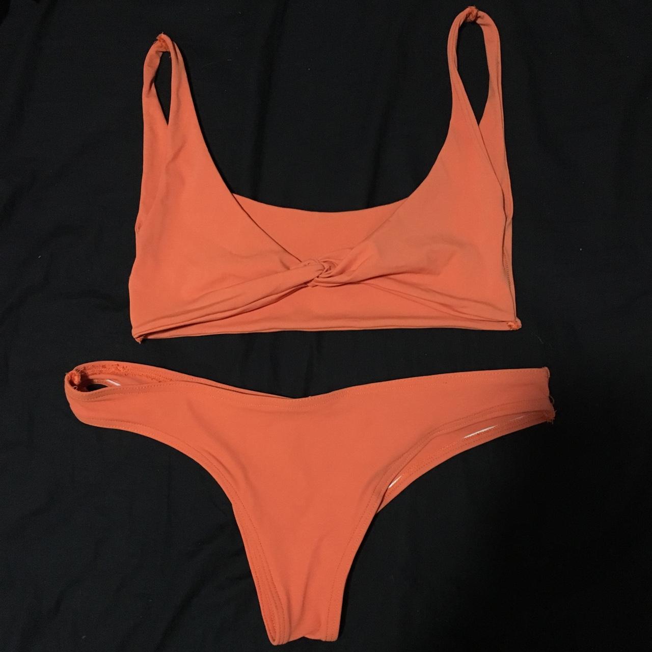 selling this orange bikini, i don't like the fit of... - Depop