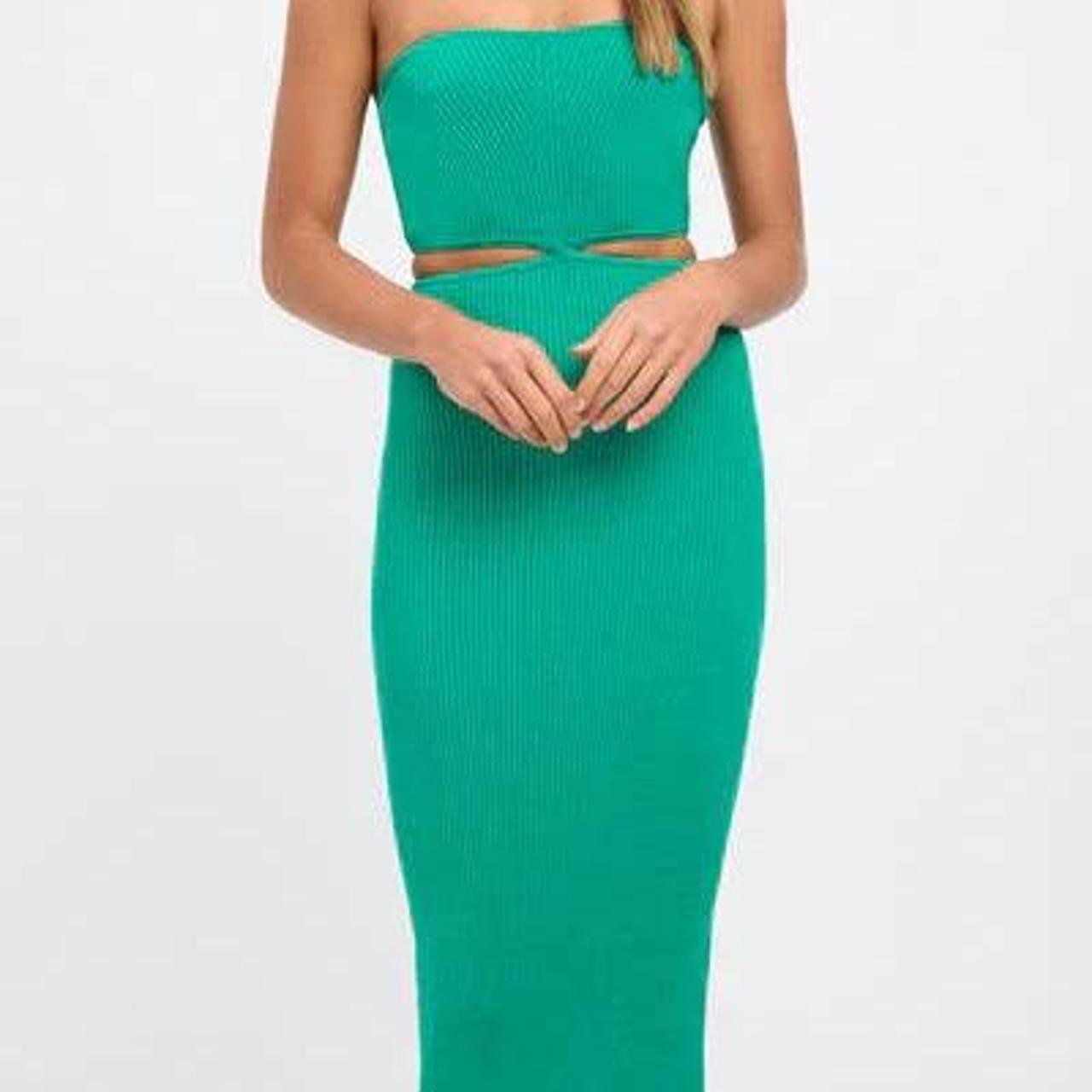 Kookai Lola cut out midi dress in emerald green 💚 Depop