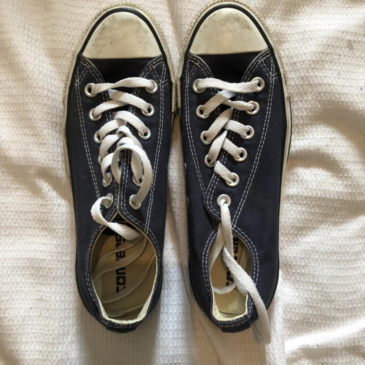 Navy blue #converse - Depop