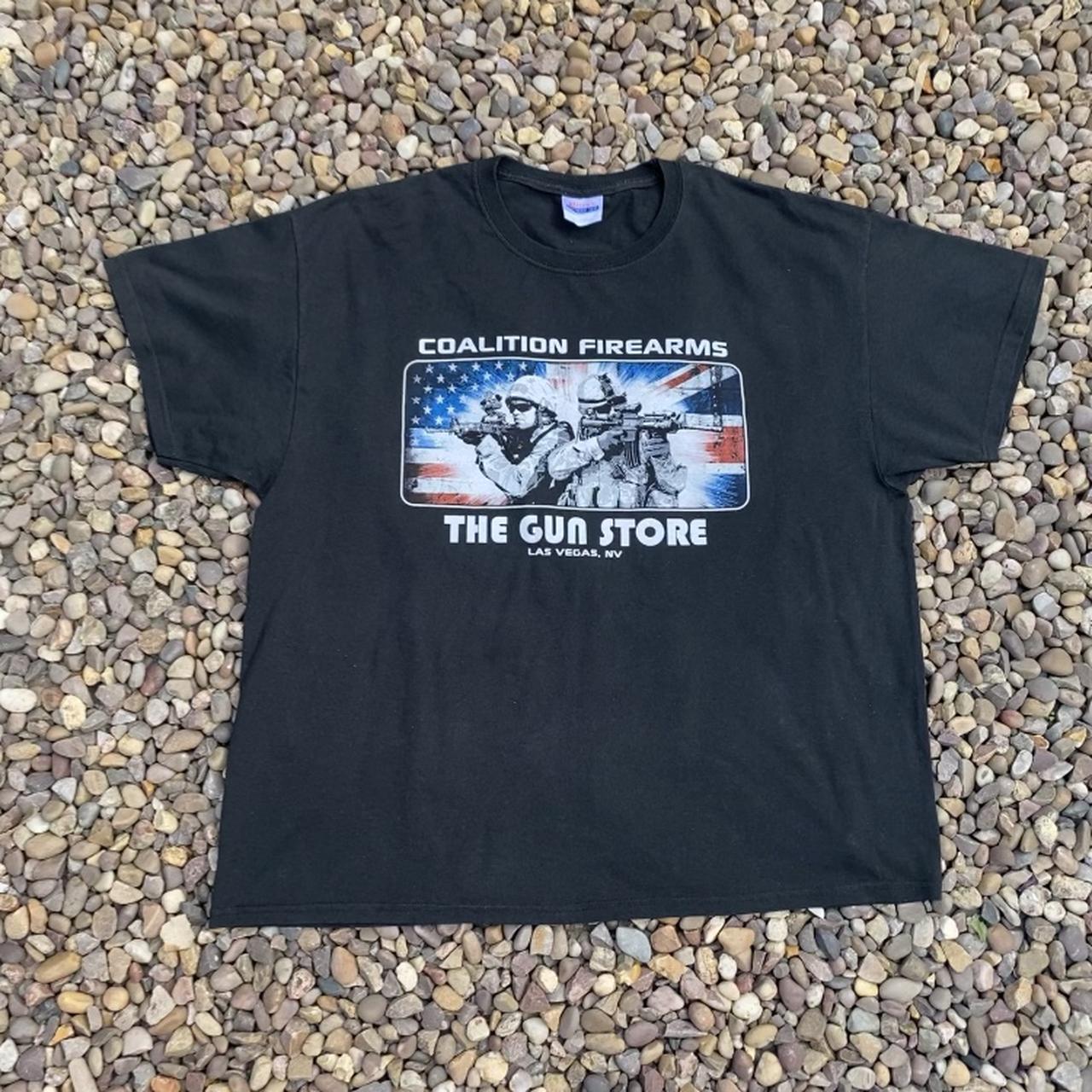 American graphic print t-shirt Black t-shirt with... - Depop