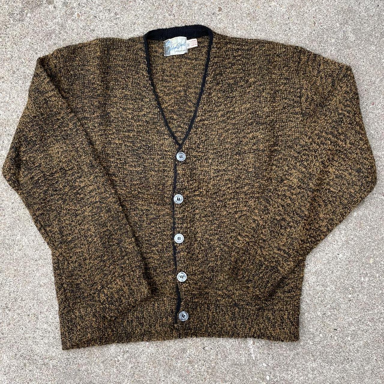 VINTAGE MOHAIR CARDIGAN size med Length: Depop