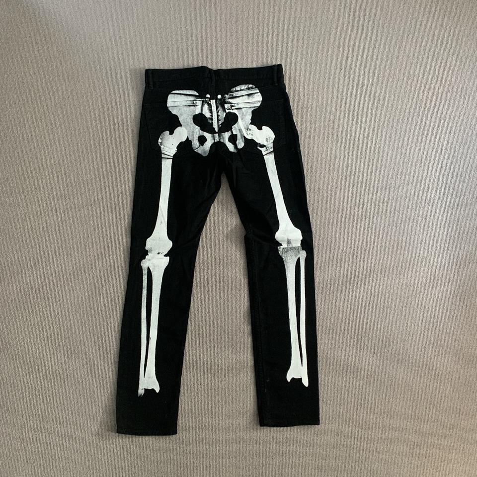 CUSTOM SKELETON JEANS ☠️, SLIM FIT, SIZE: 32 / 32, BRAND