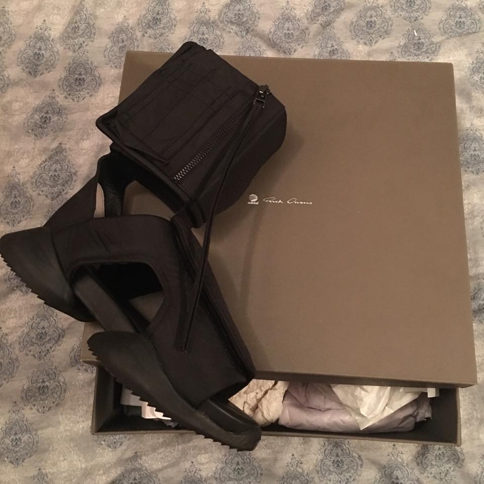 Triple Black Rick Owens Cargo Sandals Since they re. Depop