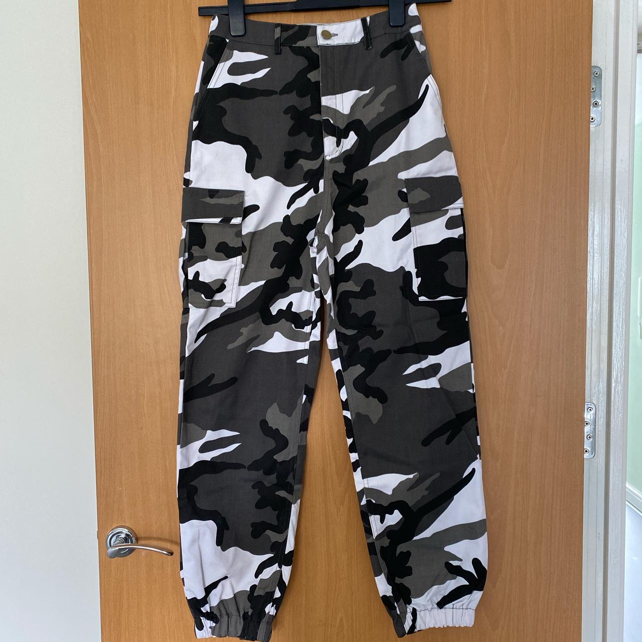 camo trousers, there’s a tiny black stain on the... - Depop