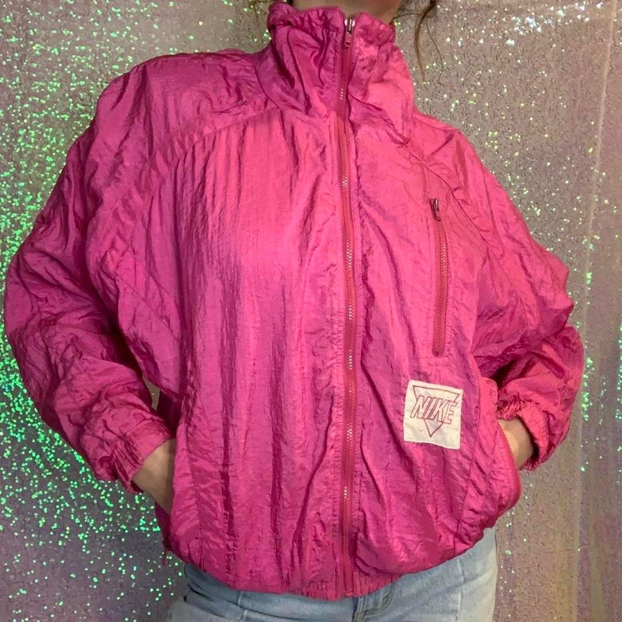 neon pink nike windbreaker