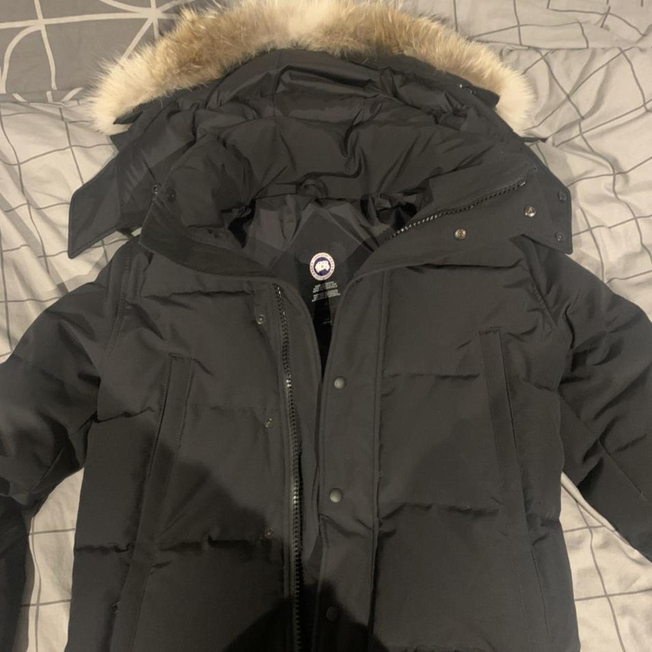 Size small Canada goose Wyndham parka With fur. Depop