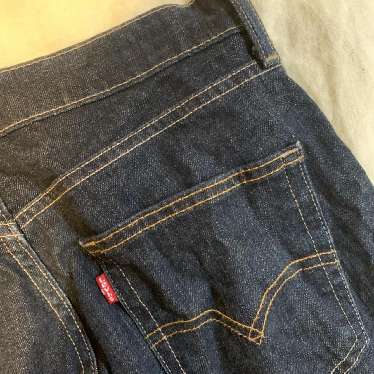 Vintage straight leg Levi’s. Dark wash denim.... Depop