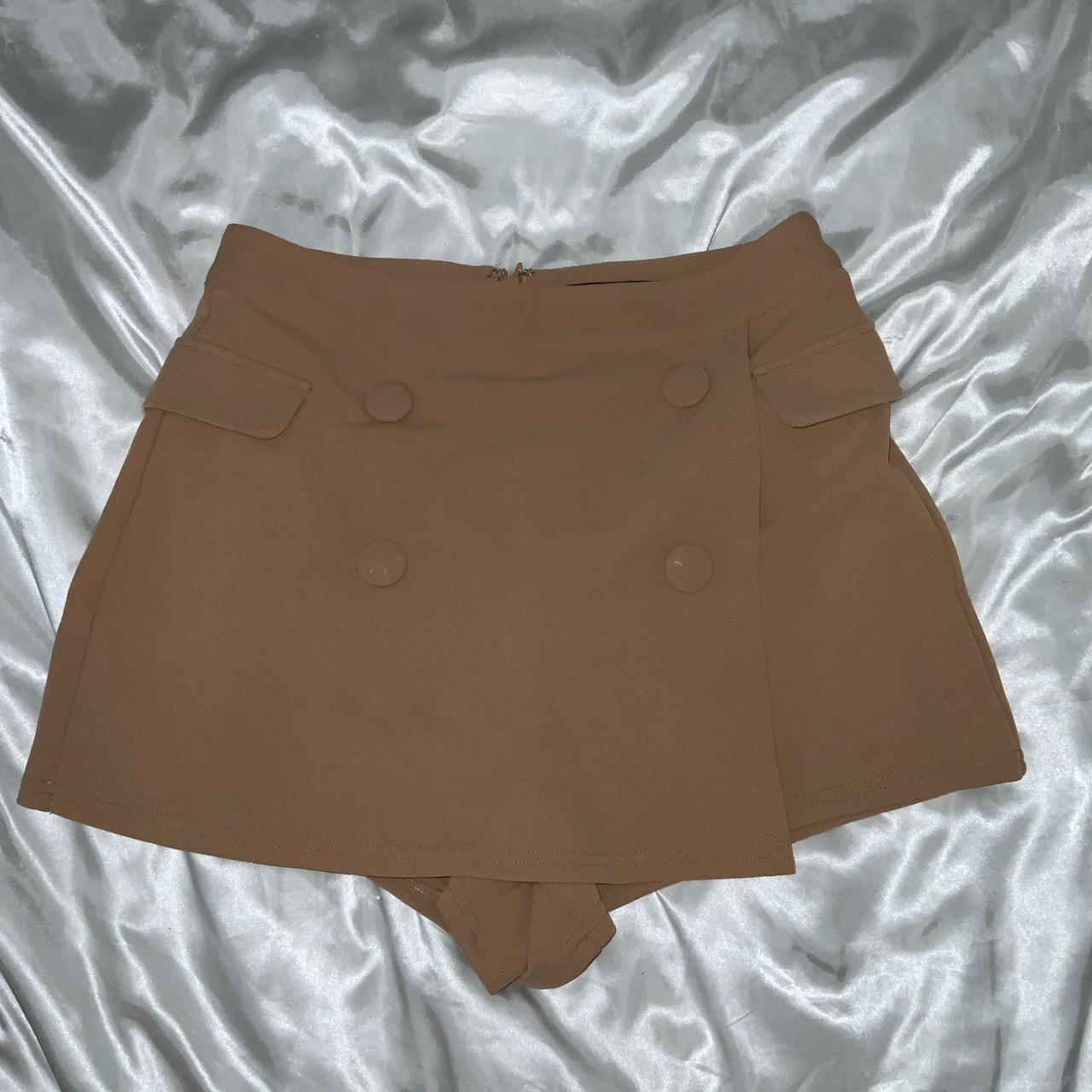 Beige / Tan Chic Skort - Depop