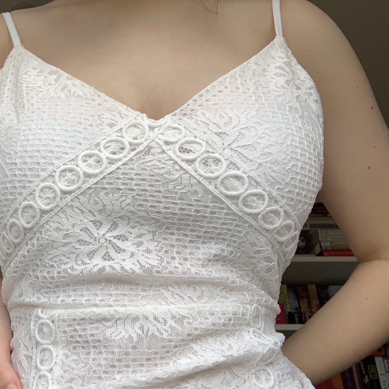 White lace mini dress, never worn, tags still on. ... - Depop