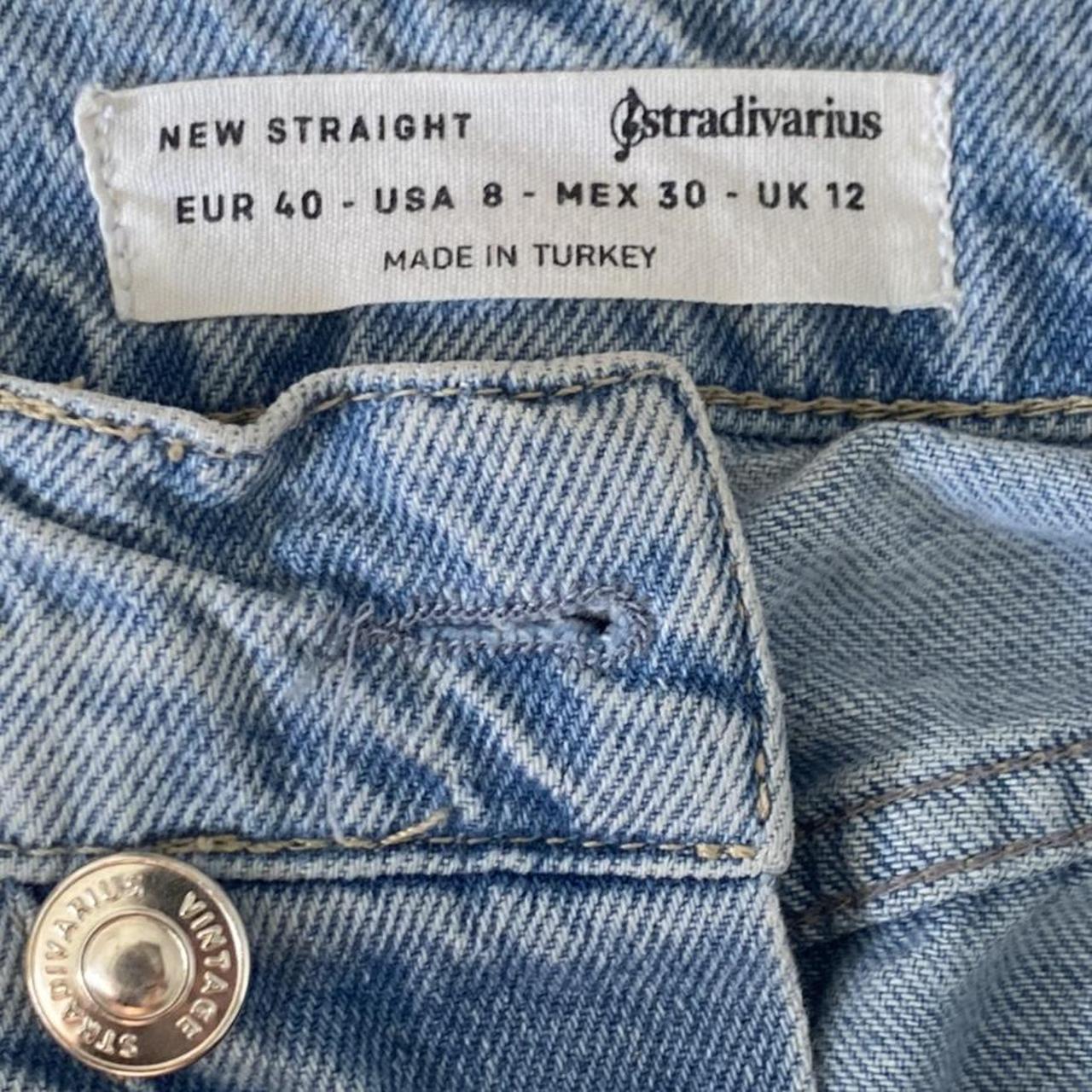 stradivarius stepped waist dad jean