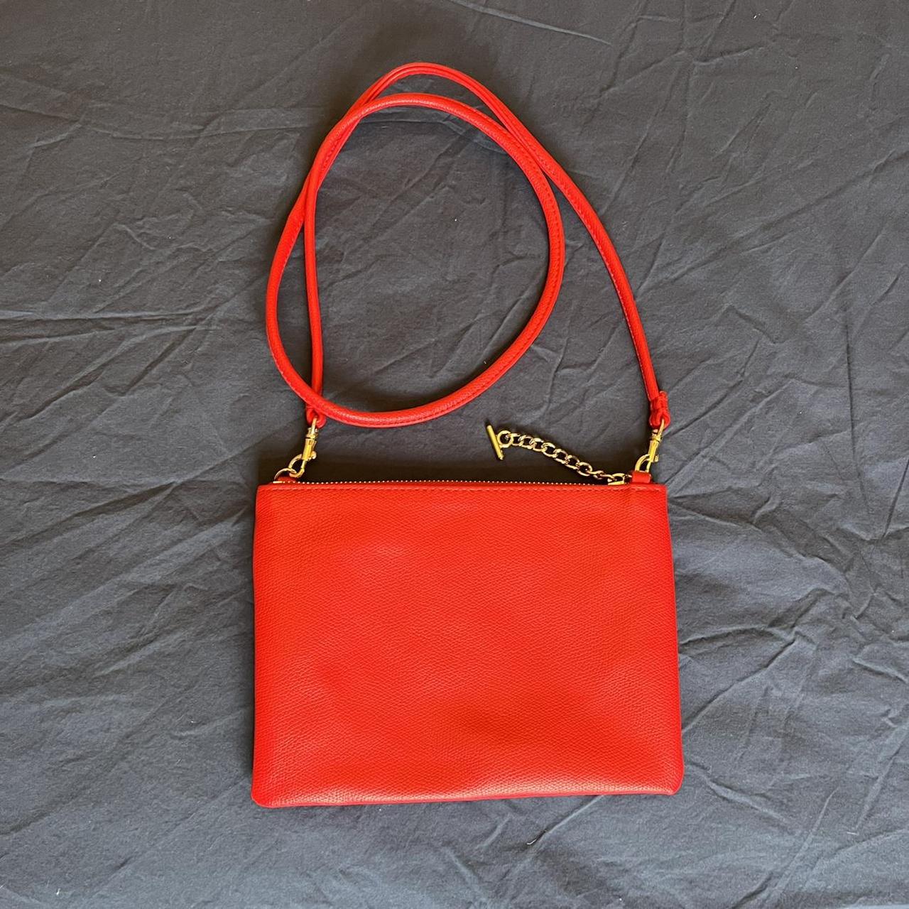 Women's Red and Gold Bag | Depop