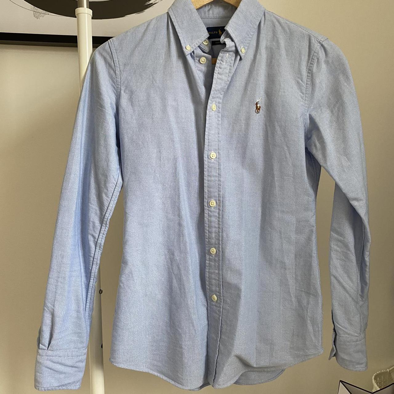 Ralph Lauren oxford shirt in blue Size XS. Fits a... - Depop