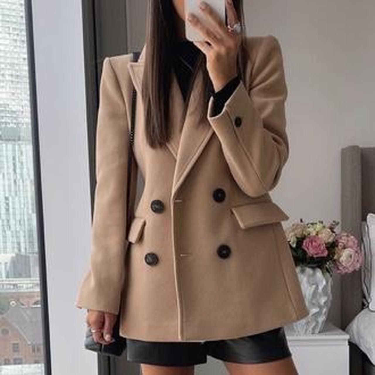 blazer camel zara