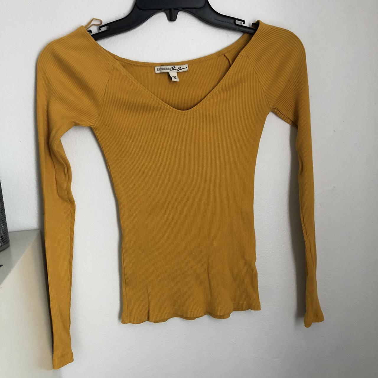 mustard long sleeve top