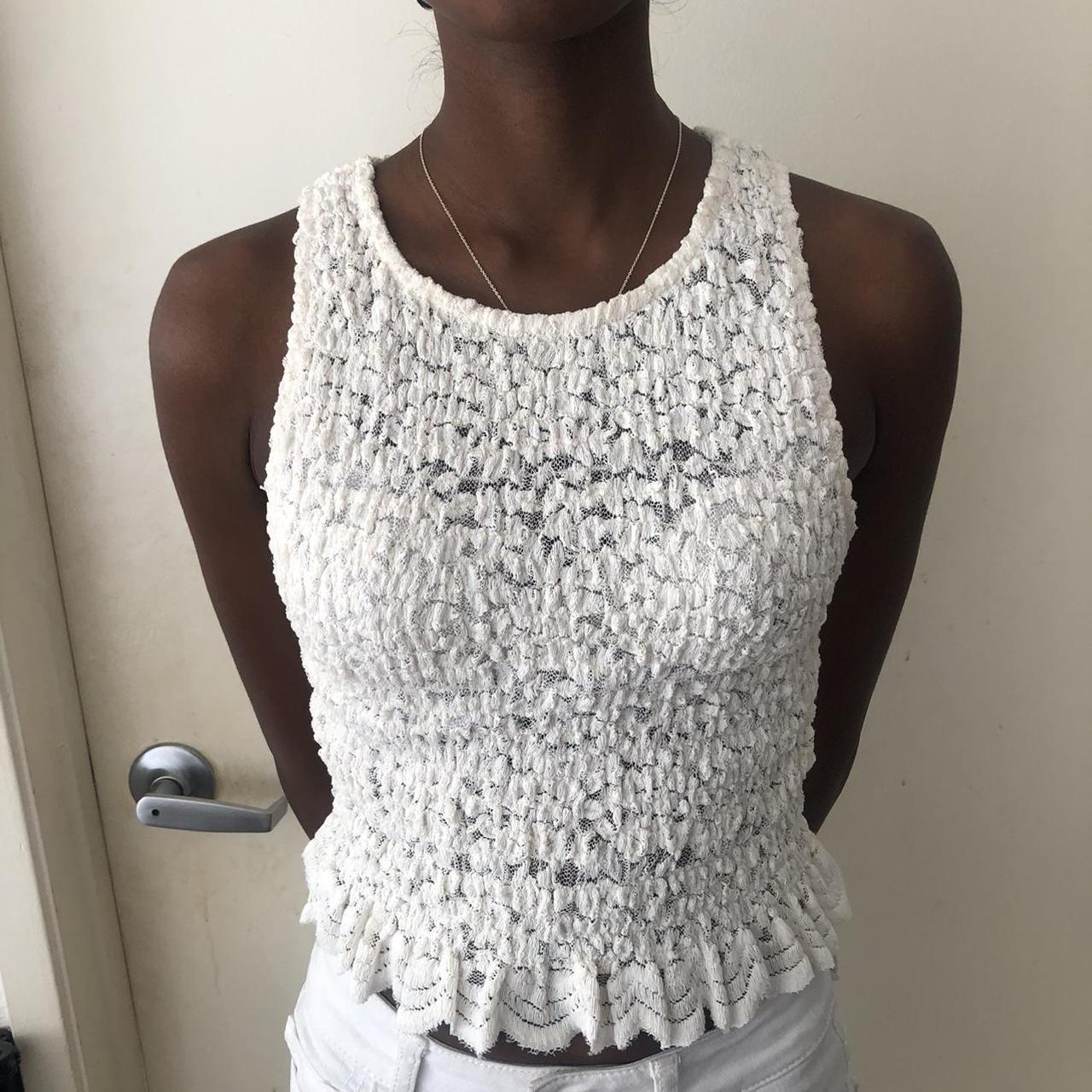 Zara Women's Cream Shirt Depop