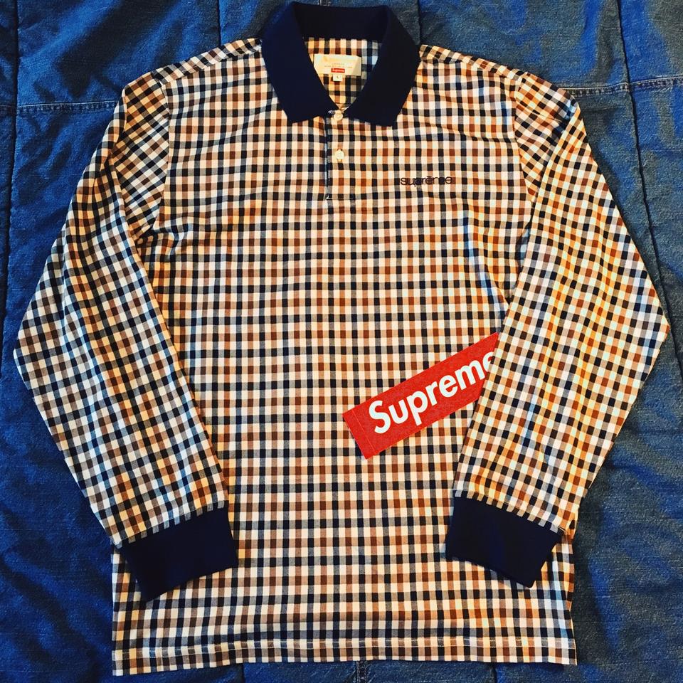 Supreme x Aquascutum Club Check Polo Depop